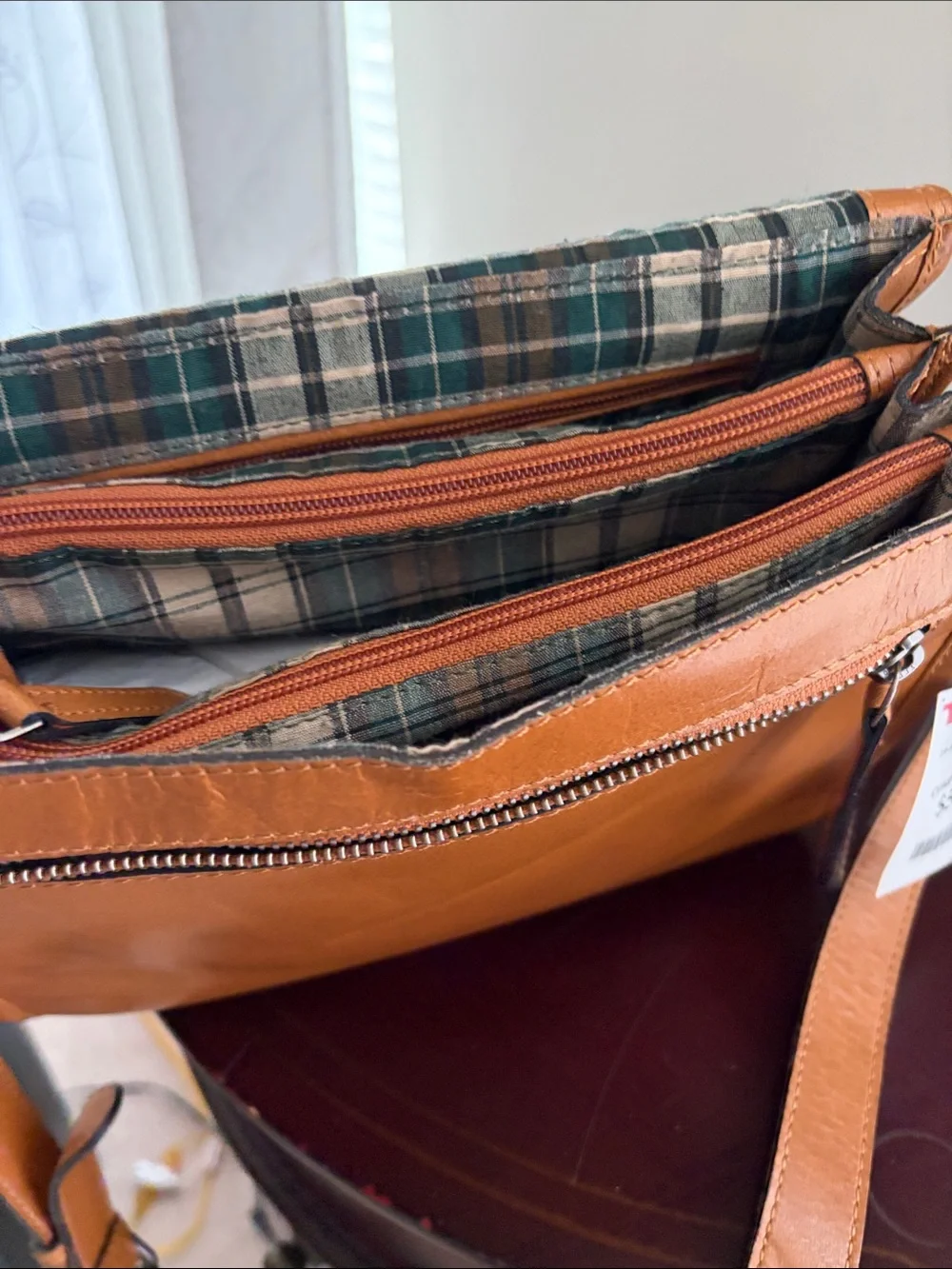 Tan Leather Crossbody Bag